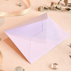 Briefumschlag Hochzeitseinladung Einladung Hochzeit Taufe Konfirmation Briefumschläge für Grußkarten Postkarten hellblau lila Bild 4