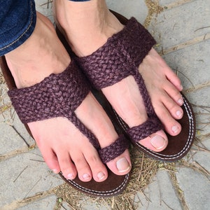 Handmade Brown Kolhapuri Men&#39;s Sandals | T-Strap Ethnic Flats and Slides | Traditional Indian Footwear