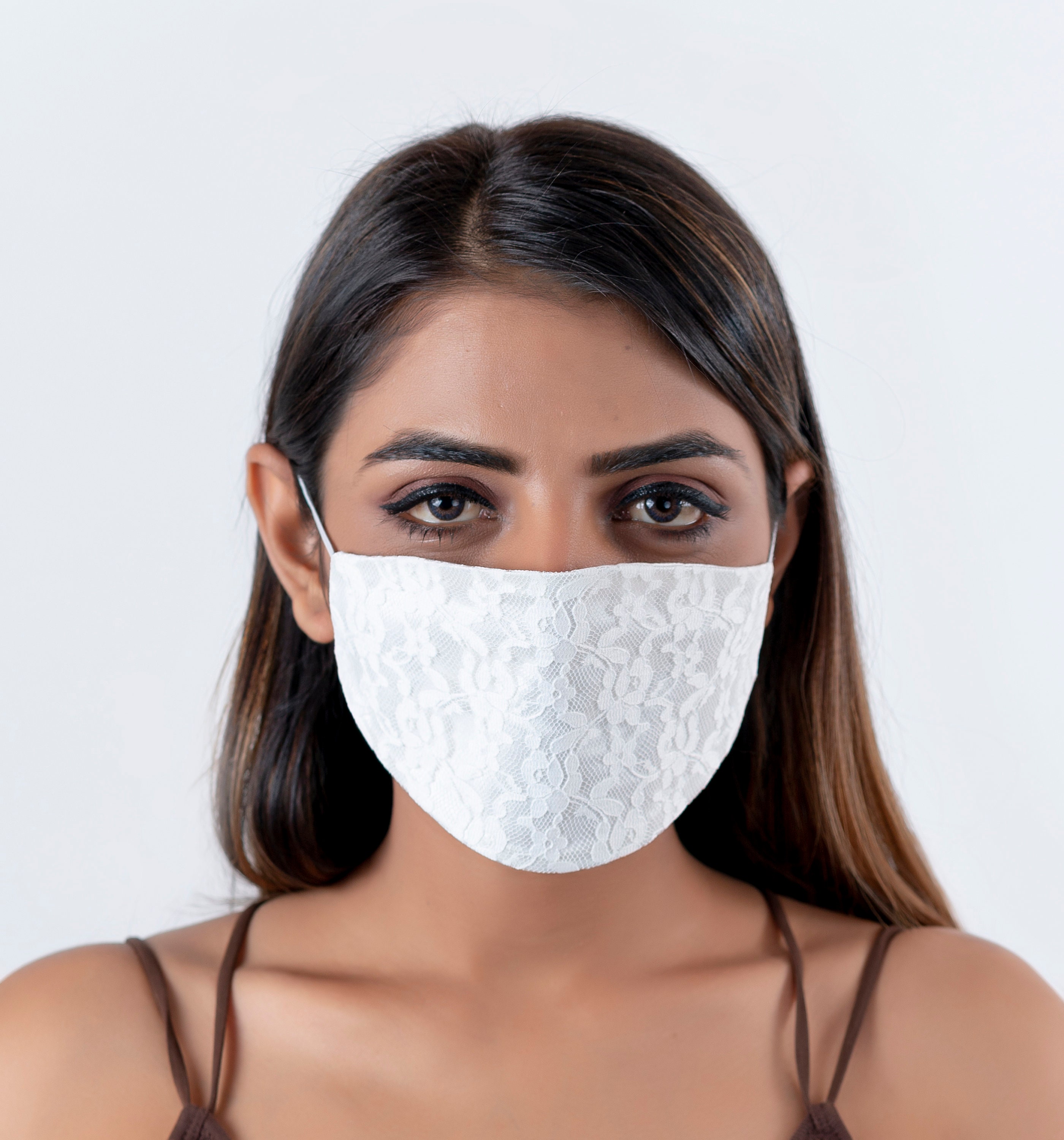 Women Wedding Face Mask Set of 3 Bride Mask White Lace Mask Etsy