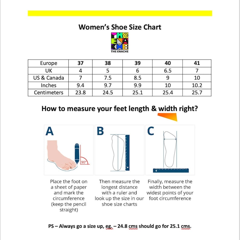 Peut inclure: Un tableau blanc intitul&eacute; "Tableau des tailles de chaussures pour femmes" avec des conversions de tailles pour l'Europe, le Royaume-Uni, les &Eacute;tats-Unis et le Canada, en pouces et en centim&egrave;tres. Des instructions sur la fa&ccedil;on de mesurer la longueur et la largeur du pied sont &eacute;galement incluses.
