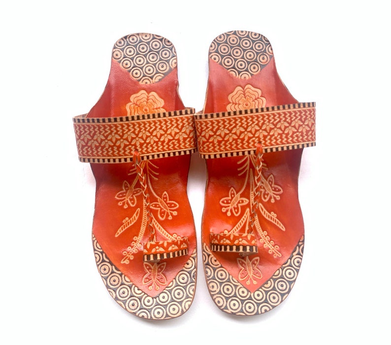 rust orange sandals