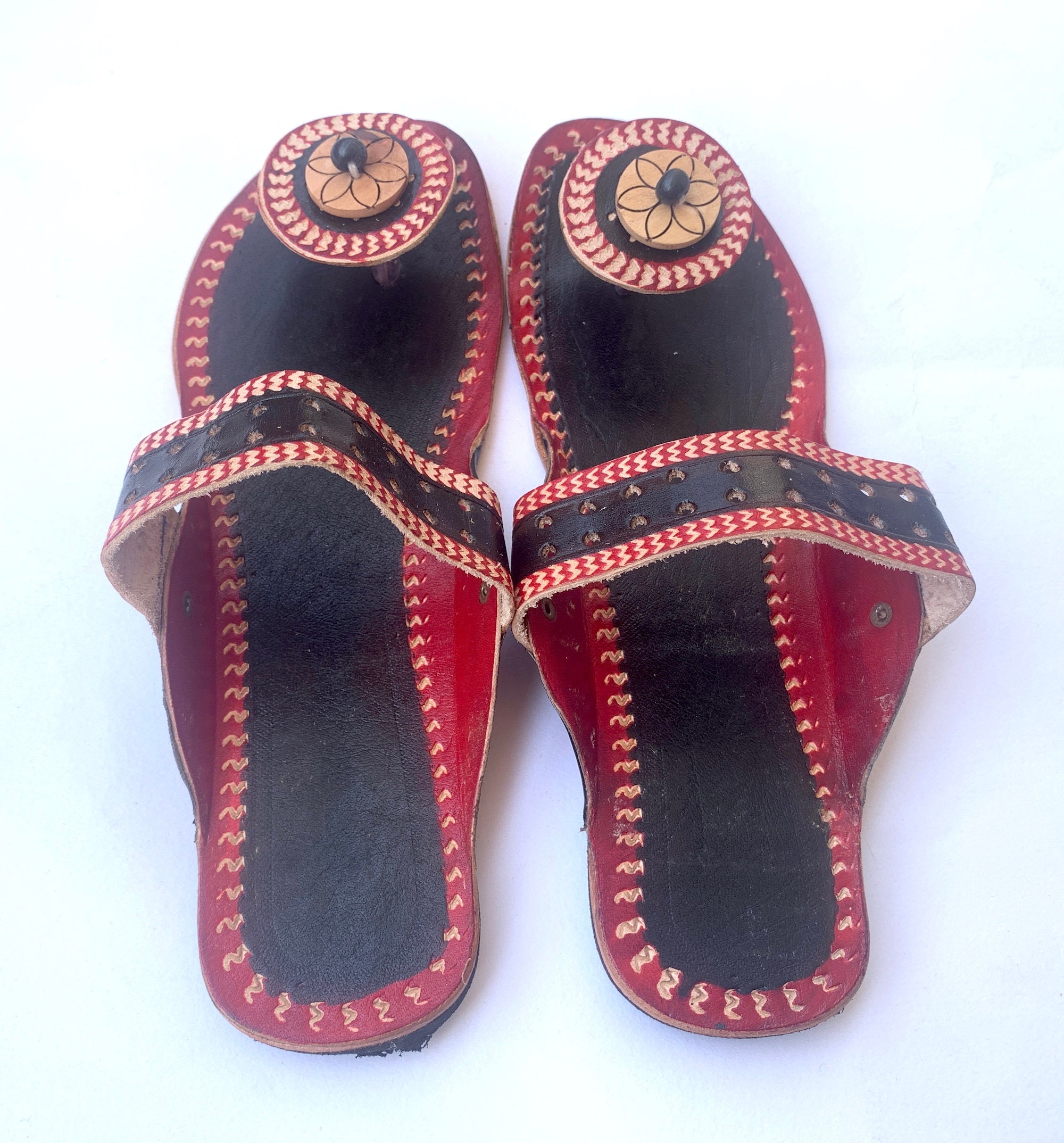 Black Women's Handmade Slip Ons Sandals Leather Flip - Etsy