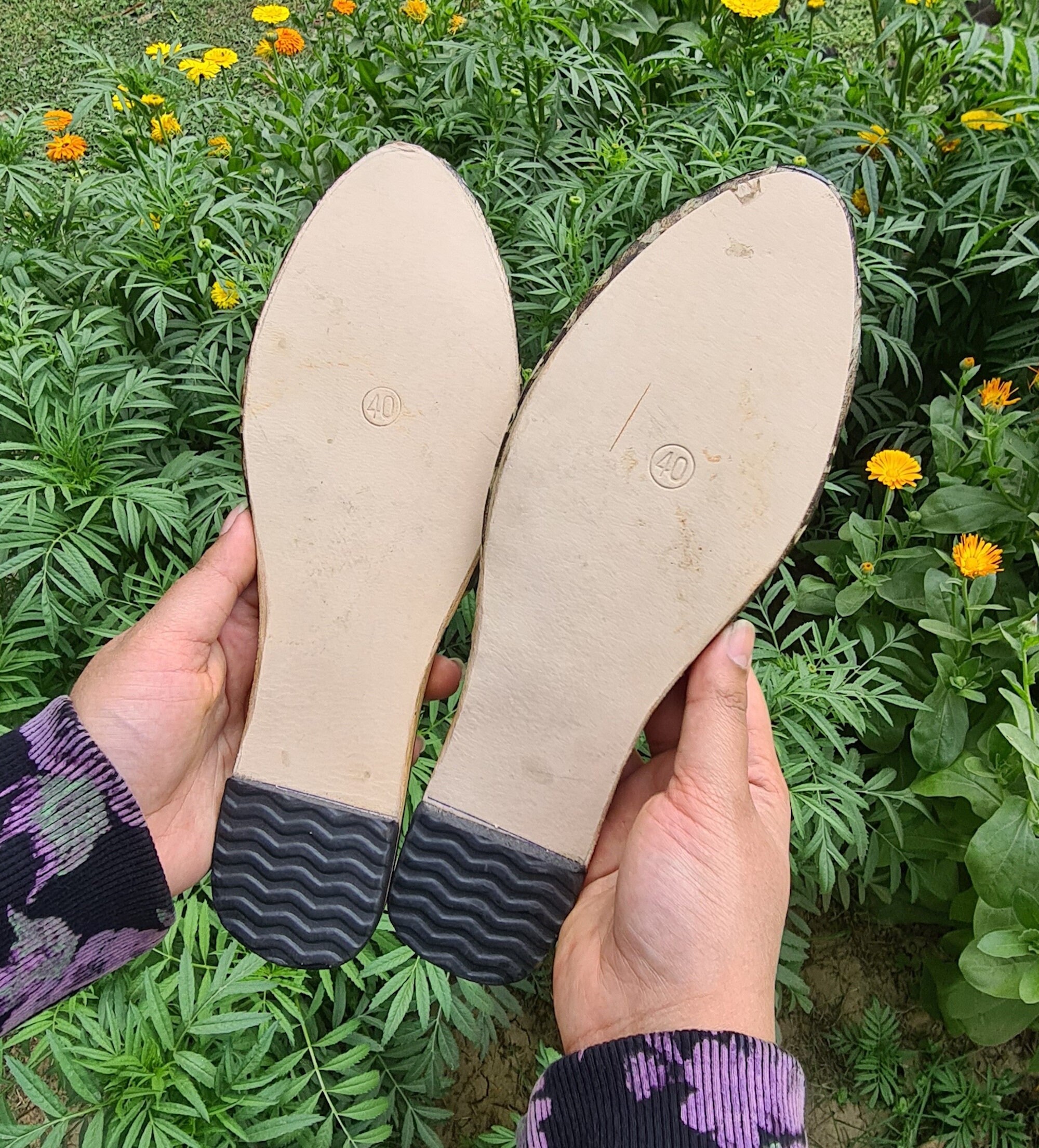 slip on flat mules