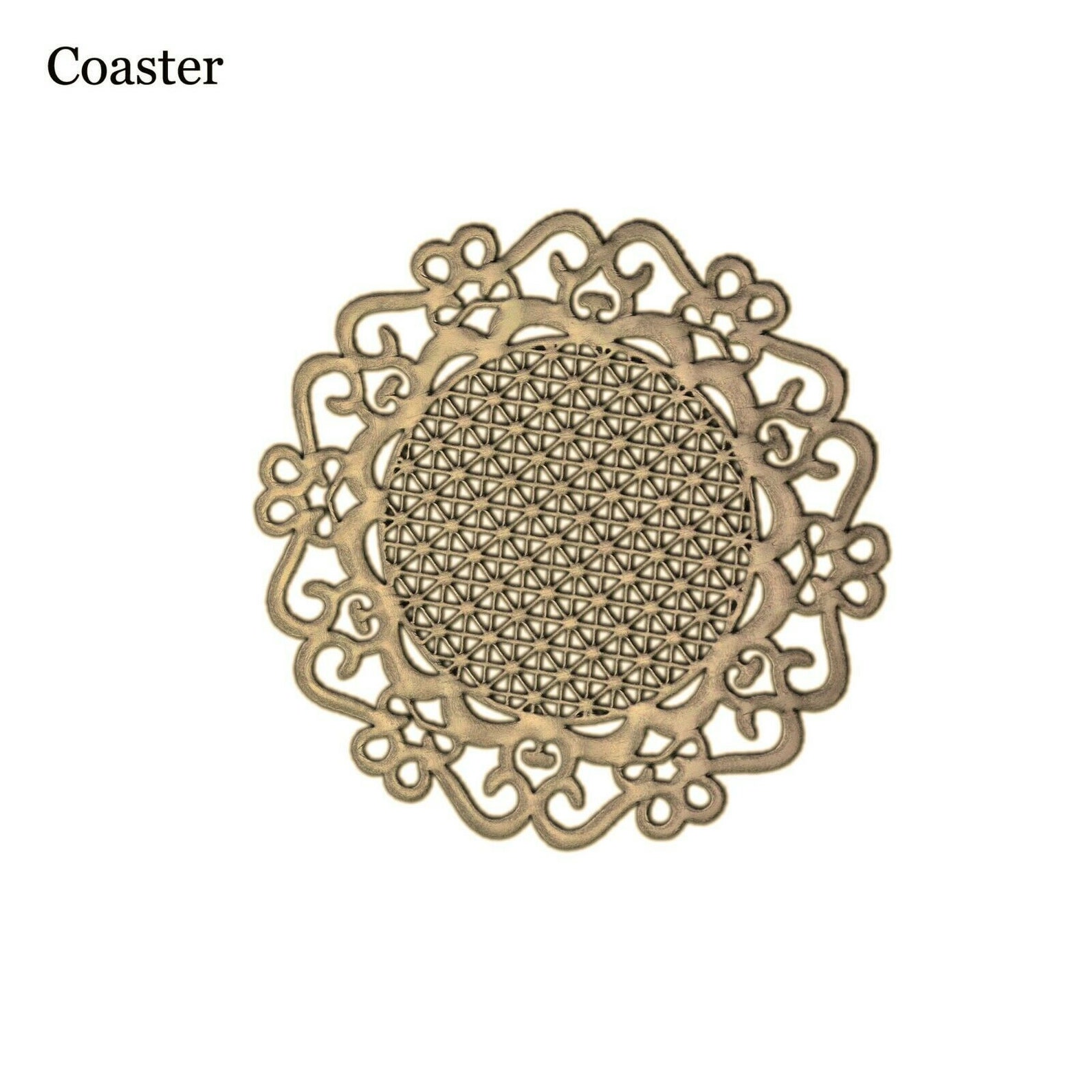 Gold Placemats And Coasters Round Vinyl Place Mat Kitchen Etsy