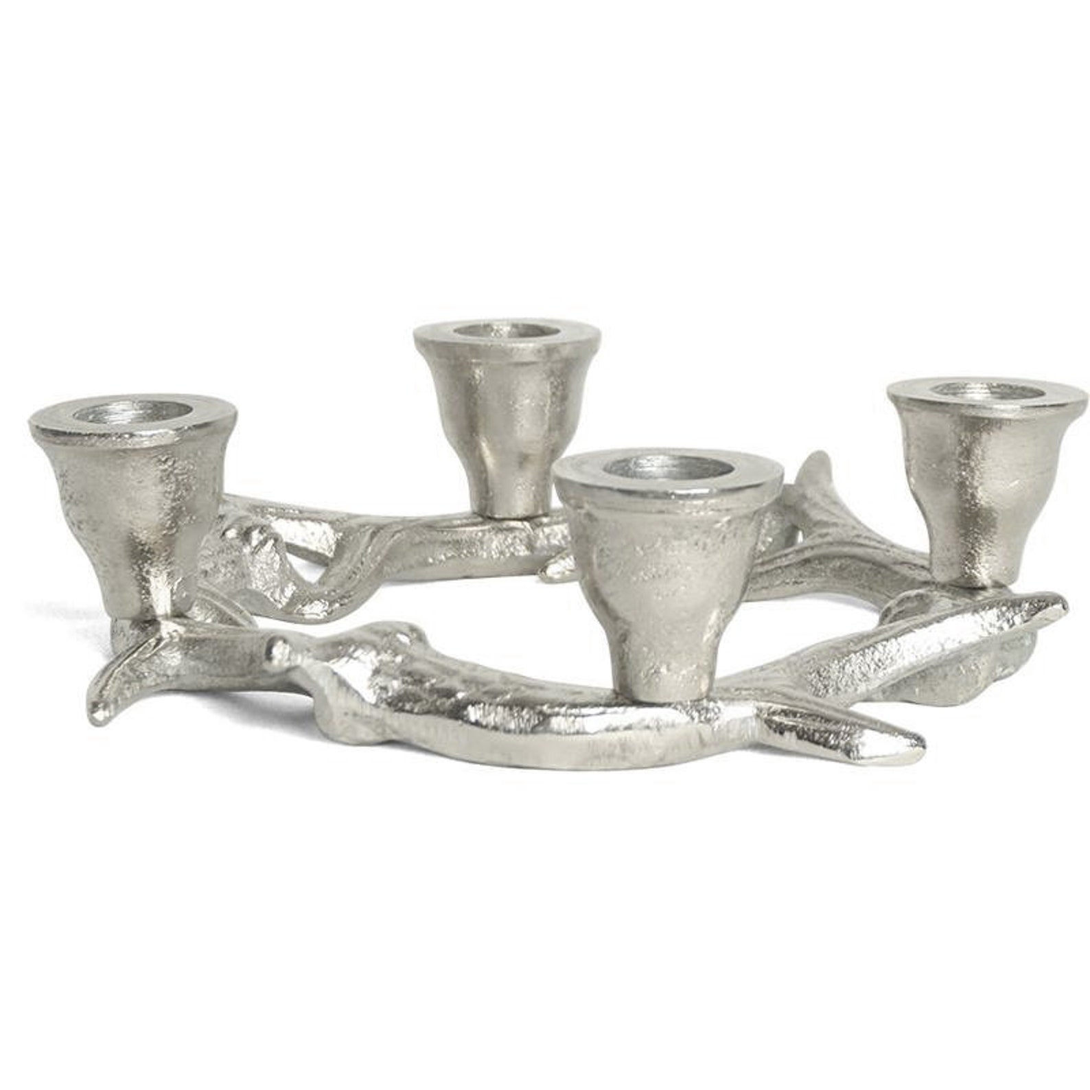 Silver Stag Antler Ring Candle Holder Gift Aluminium Etsy