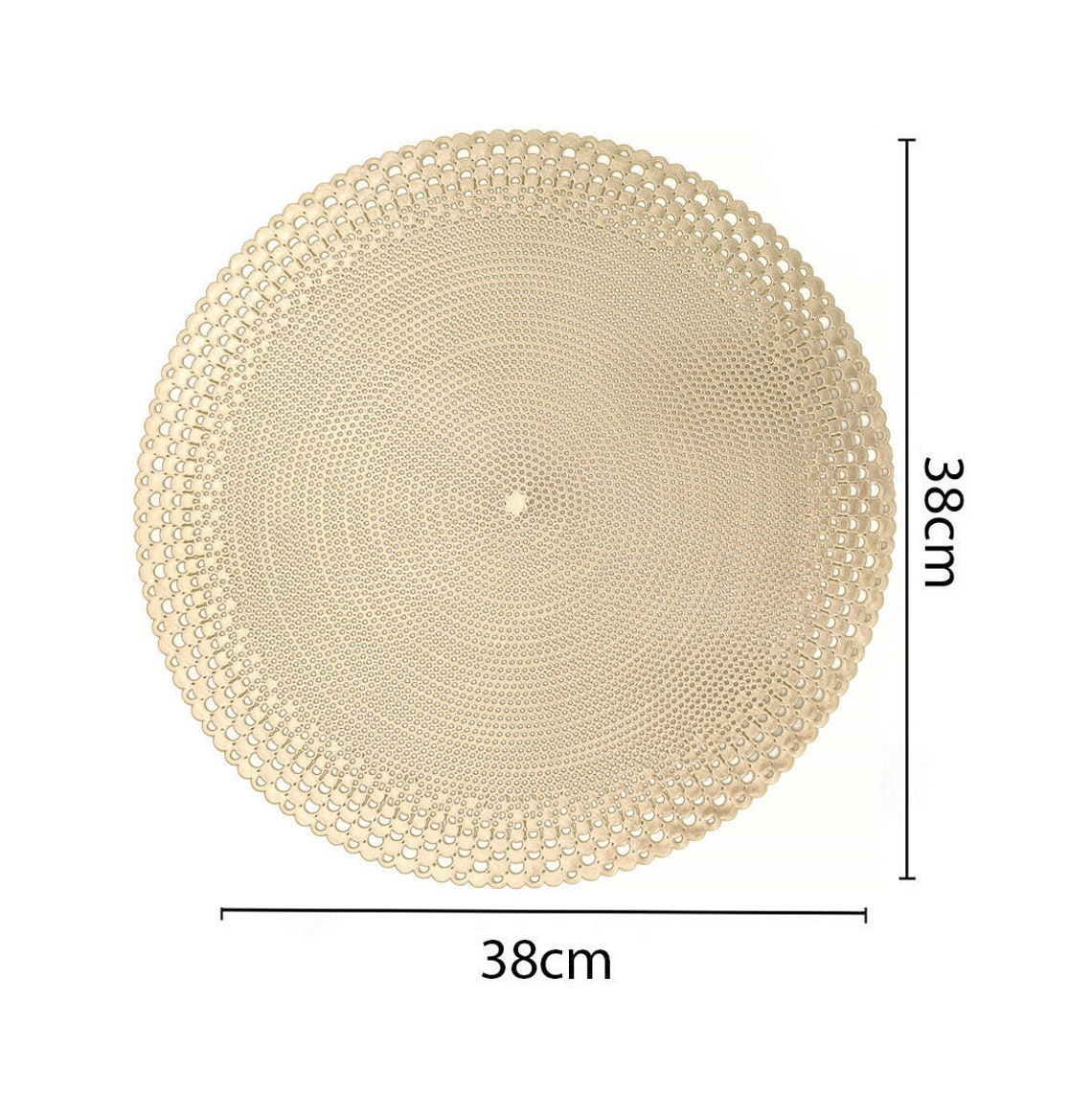 Gold Placemats & Coasters Round Vinyl Place Mat for Kitchen Etsy