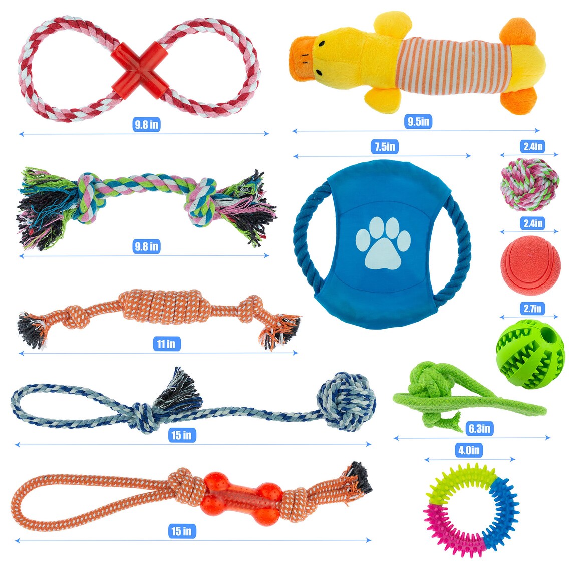 Dog puppy toys rope teething chew playtime and teeth cleaning Etsy