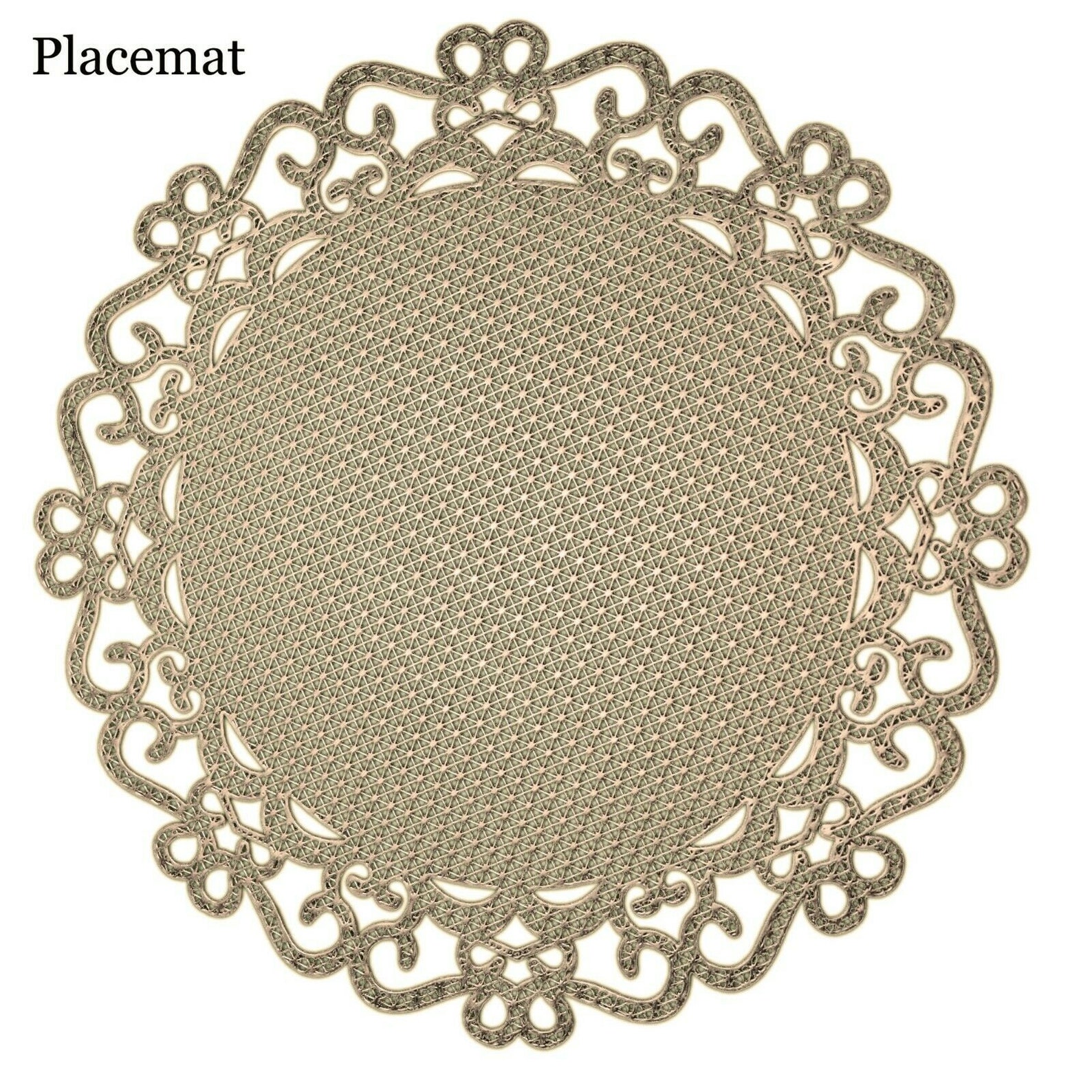 Gold Placemats And Coasters Round Vinyl Place Mat Kitchen Etsy