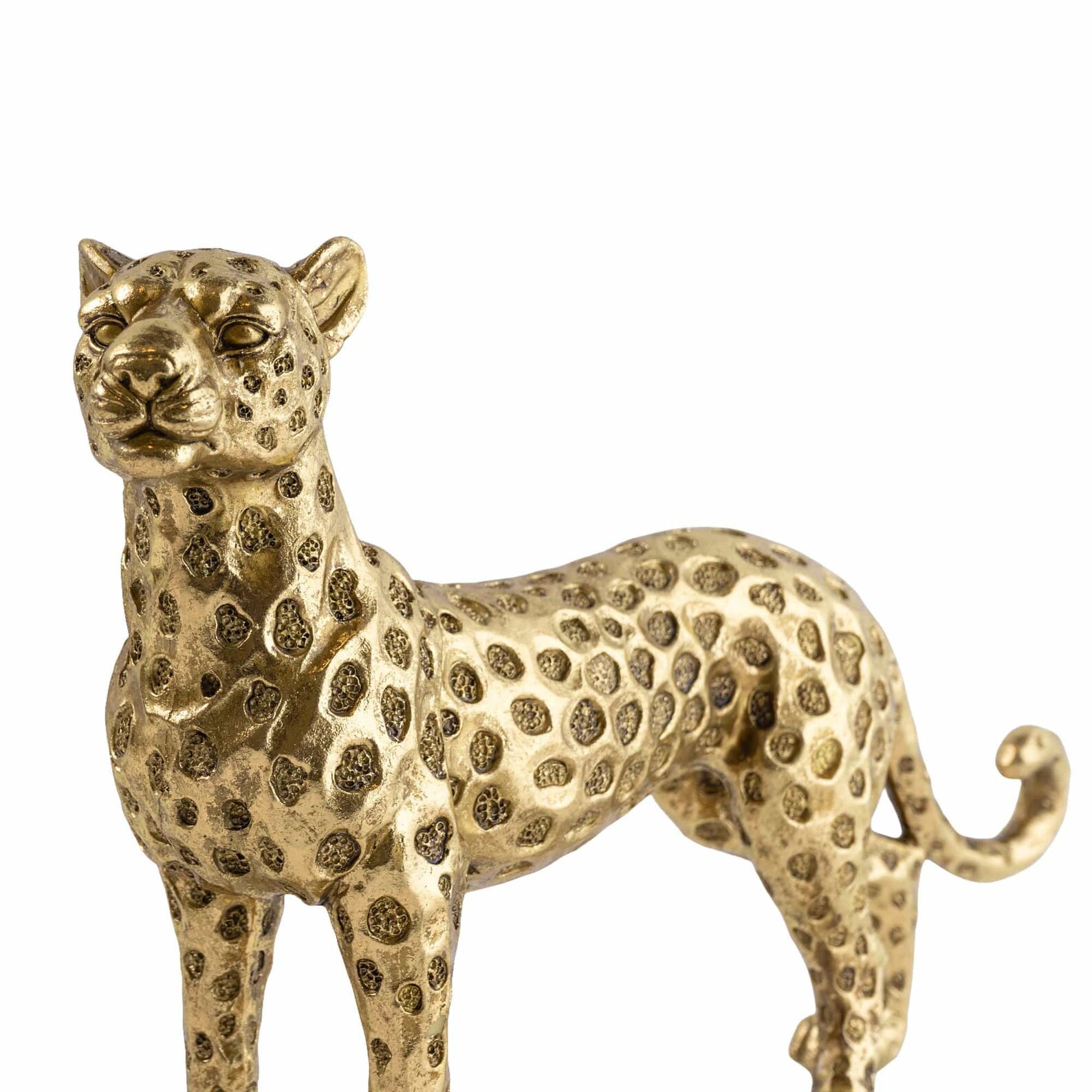 Gold Standing Resin Leopard Ornament Figure Home Decor Etsy