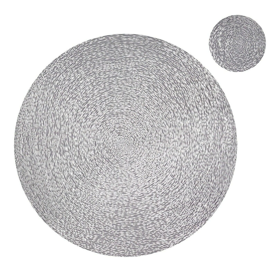 Silver Placemats & Coasters Round Vinyl Place Mat Kitchen Etsy