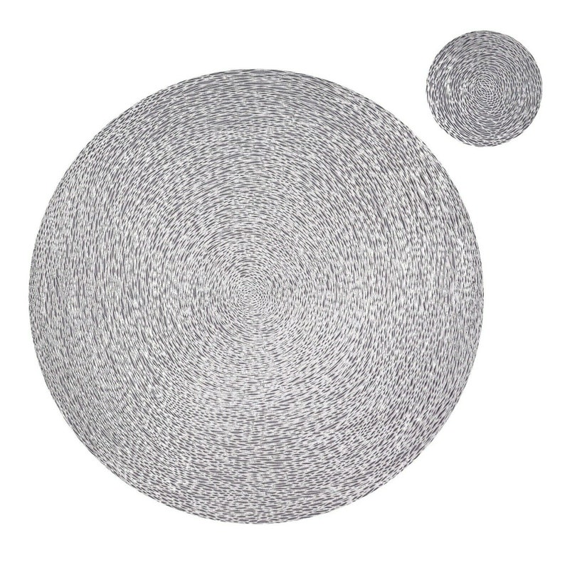 Silver Placemats & Coasters Round Vinyl Place Mat Kitchen Etsy UK