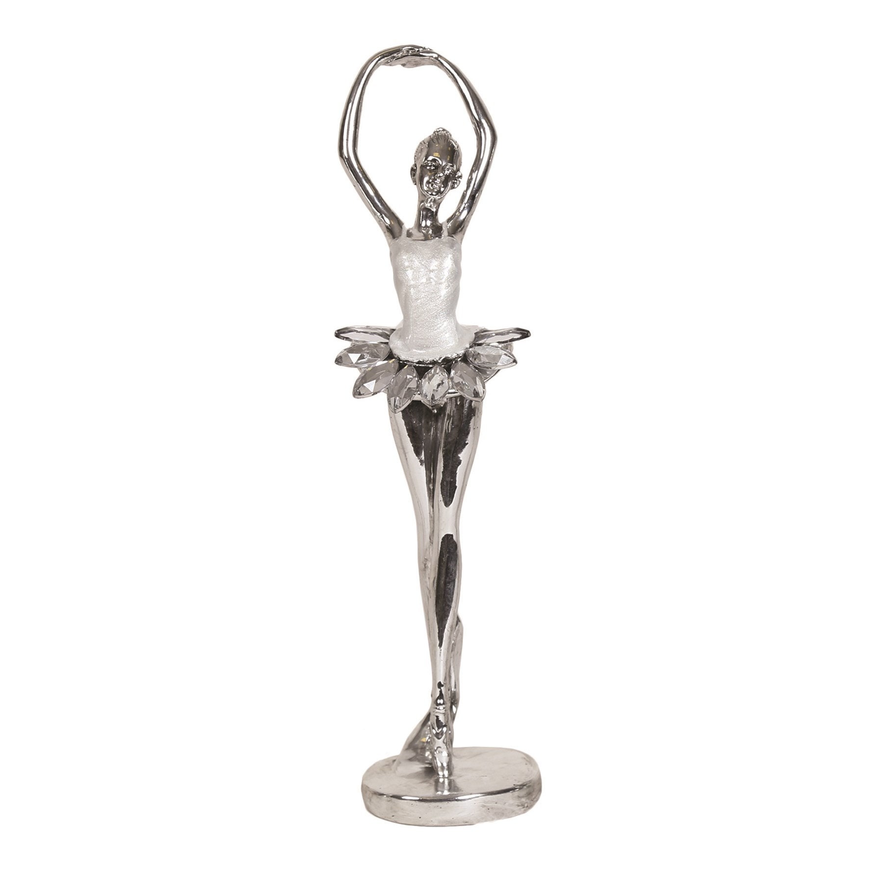 Decorative Silver Effect Ballerina Figurine Ornament Home Etsy