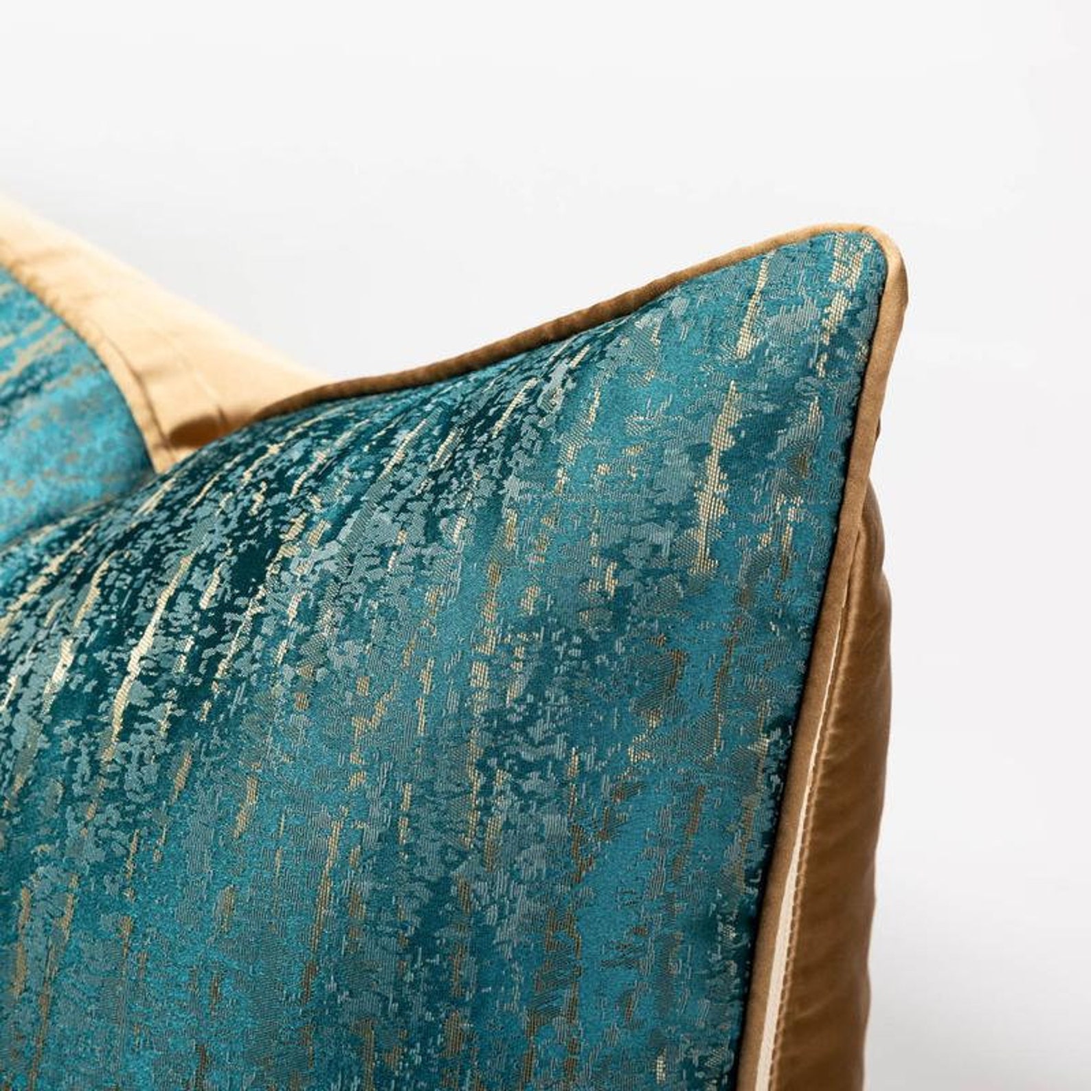 Dark Teal Green Linear Stripe Cushion Cover 45x45cm Throw Etsy