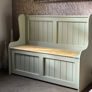 Monks bench hand crafted in any size finished to your specification paint or stained ( Farrow and Ball )