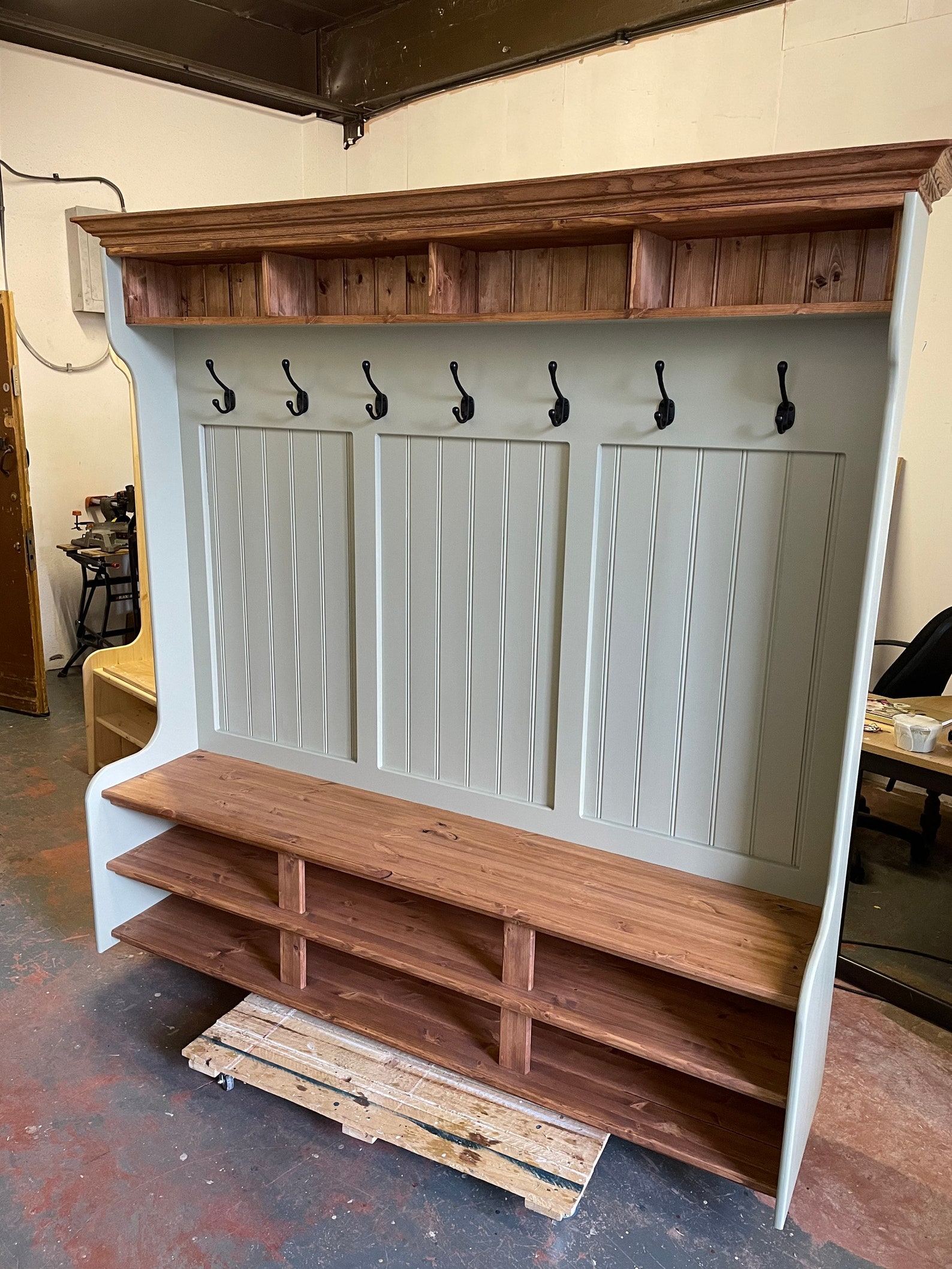 Coat Rack with Pigeon holes with shoe rack or storage Etsy