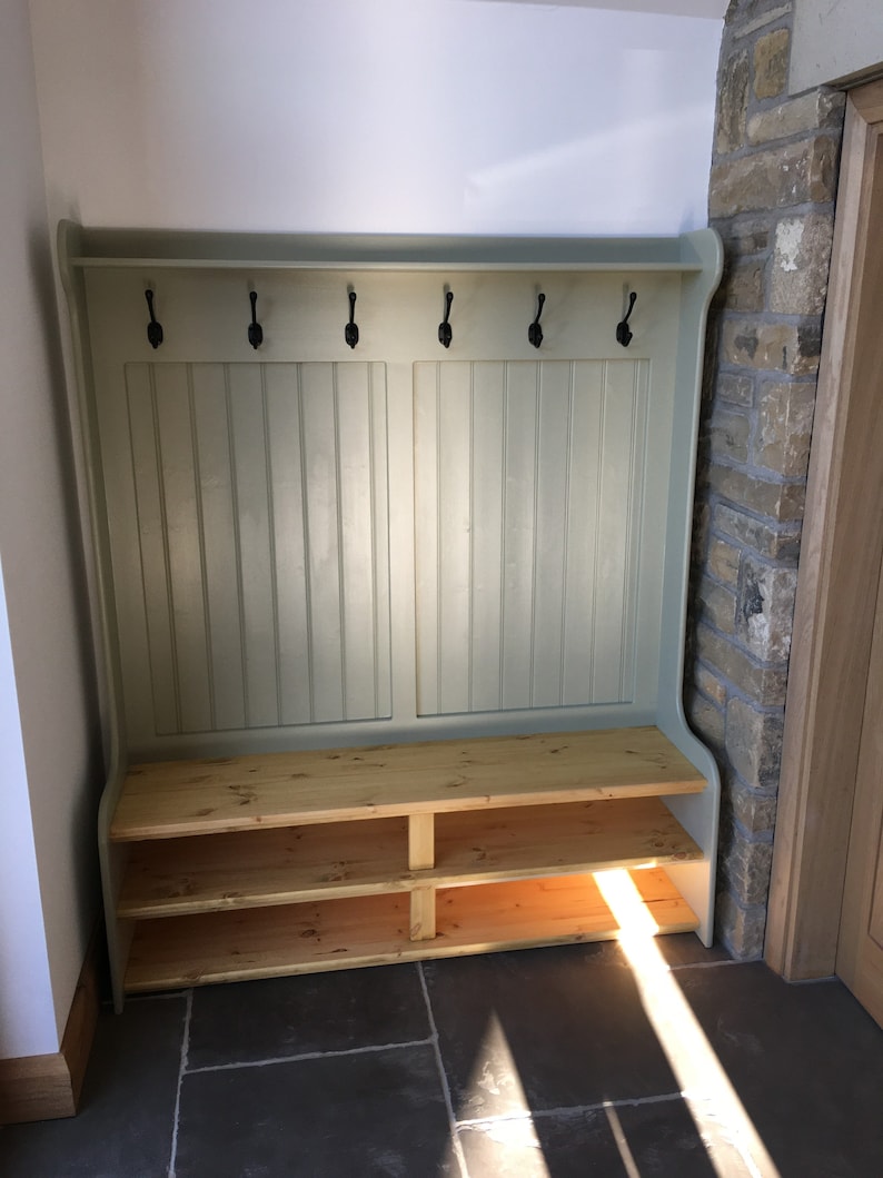 Beautiful Monks Bench Coat Rack With Shoe Rack Etsy