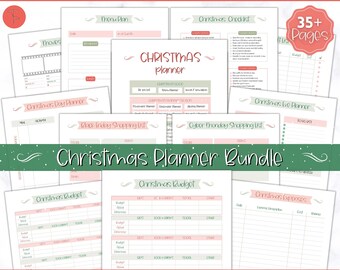 35pg Christmas Planner Printable. Holiday Planner Kit, Xmas Gift Planner, Party Organizer Binder, To Do List, Budget Journal, Food Menu