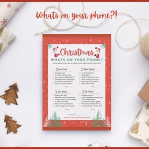 Christmas Whats on Your Phone Game Holiday Game Printables, Xmas Party ...