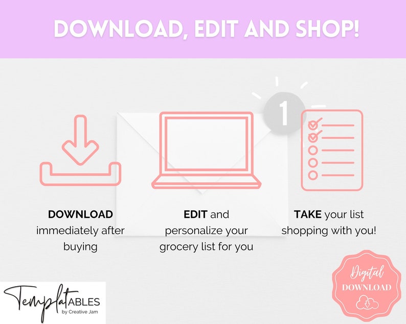 EDITABLE Keto Food List, Keto Snack List, Low carb, Digital Grocery List, Master Grocery List Printable, Shopping List, Meal Planner Journal image 9