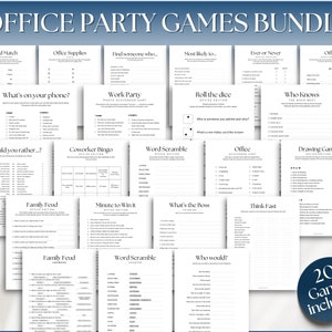 20 Office Party Games BUNDLE, Ice Breaker Games, Office Work Party ...