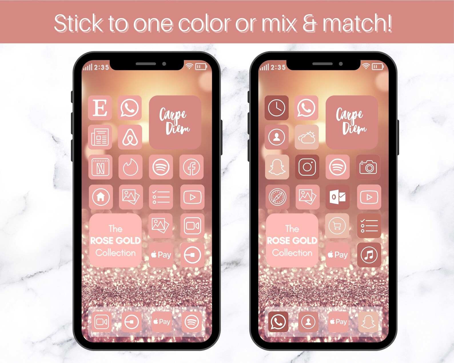 Rose Gold Theme Ios 14 App Icons, 675 PINK iPhone App Icons, Pink ...