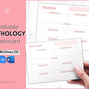 EDITABLE Nursing Patho Disease Template, Pathophysiology, Nurse Study Guide, Nursing School Student, Med Surg Brain Sheet, Disease Overview