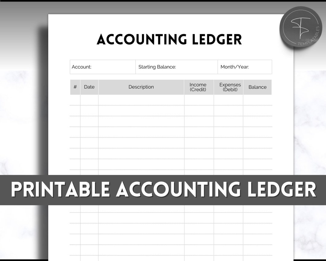 Printable Accounting Ledger Business Ledger Book Accounting Template Printable Accounting Ledger Business Ledger Book Accounting Template
