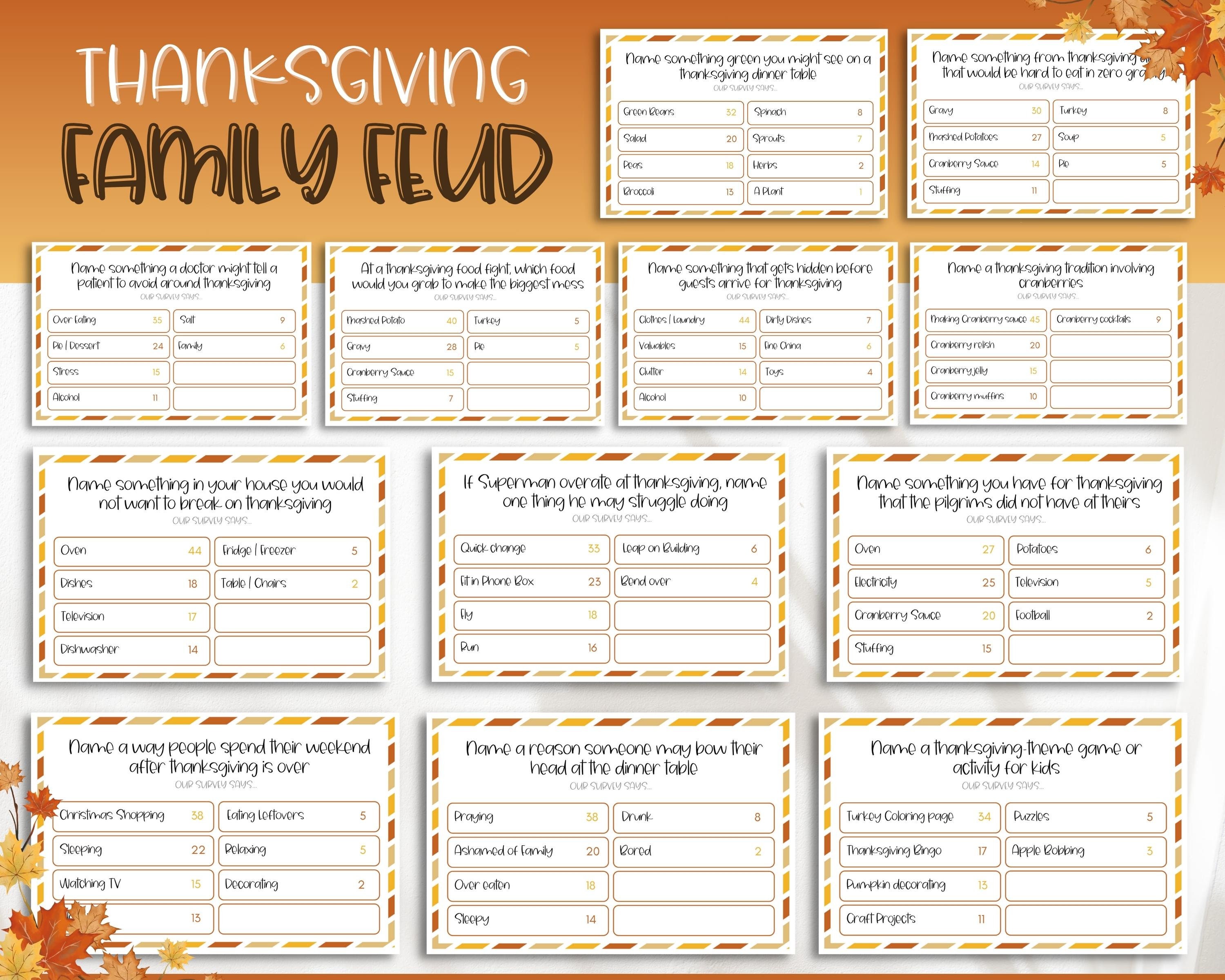 thanksgiving friendly feud game, thanksgiving family feud games