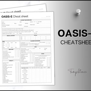 OASIS-E Cheatsheet, Oasis Home Health Nurse Template, Nurse Report Sheet, Nurse Brain, Caregiver Planner, SOC, Nurse Visit