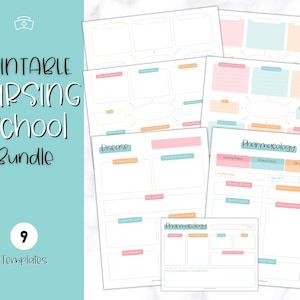 PAQUETE de notas de enfermería, Guía de estudio para estudiantes de enfermería imprimible, Mapa conceptual, Plantilla de enfermedad, Farmacología, Fisiopatología, Med Surg, Tarjeta de medicamentos