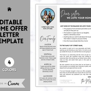 ¡Plantilla de carta de oferta para el hogar! Carta EDITABLE al Vendedor, Carta de Oferta del Comprador, Marketing Inmobiliario, Agente Inmobiliario, Casa Nueva, Mudanza, Alquiler