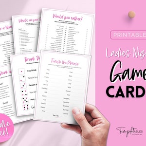 Ladies Night Games BUNDLE, 15 printable games for Girls Night In, Galentines weekend, drinking, slumber party, adult, whats in your phone