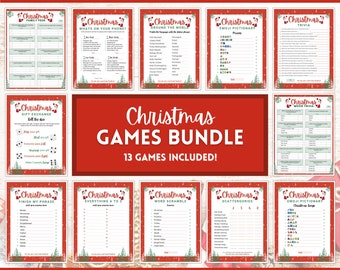 Holiday Party Games BUNDLE! 13 Christmas Game Printables! Fun Family Activity Set, Virtual Xmas, Kids & Adults, Office, Trivia, Guess, Feud