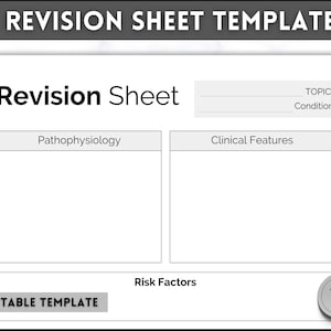 Medicine Revision Sheets, Nursing School, Medical & Nursing Students, Exam Revision Notes, Student Nurse, Revision Guide Templates