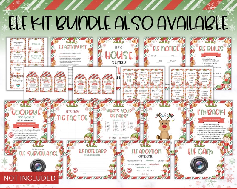EDITABLE Elf Letters, Elf Arrival & Goodbye Letter BUNDLE, Elf Welcome ...
