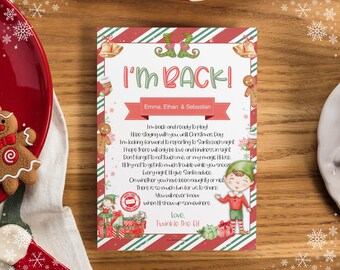 EDITABLE Elf Letters, Elf Arrival & Goodbye Letter BUNDLE, Elf Welcome Letter, Elf Return, Elf is Back, Christmas Elf Kit printable