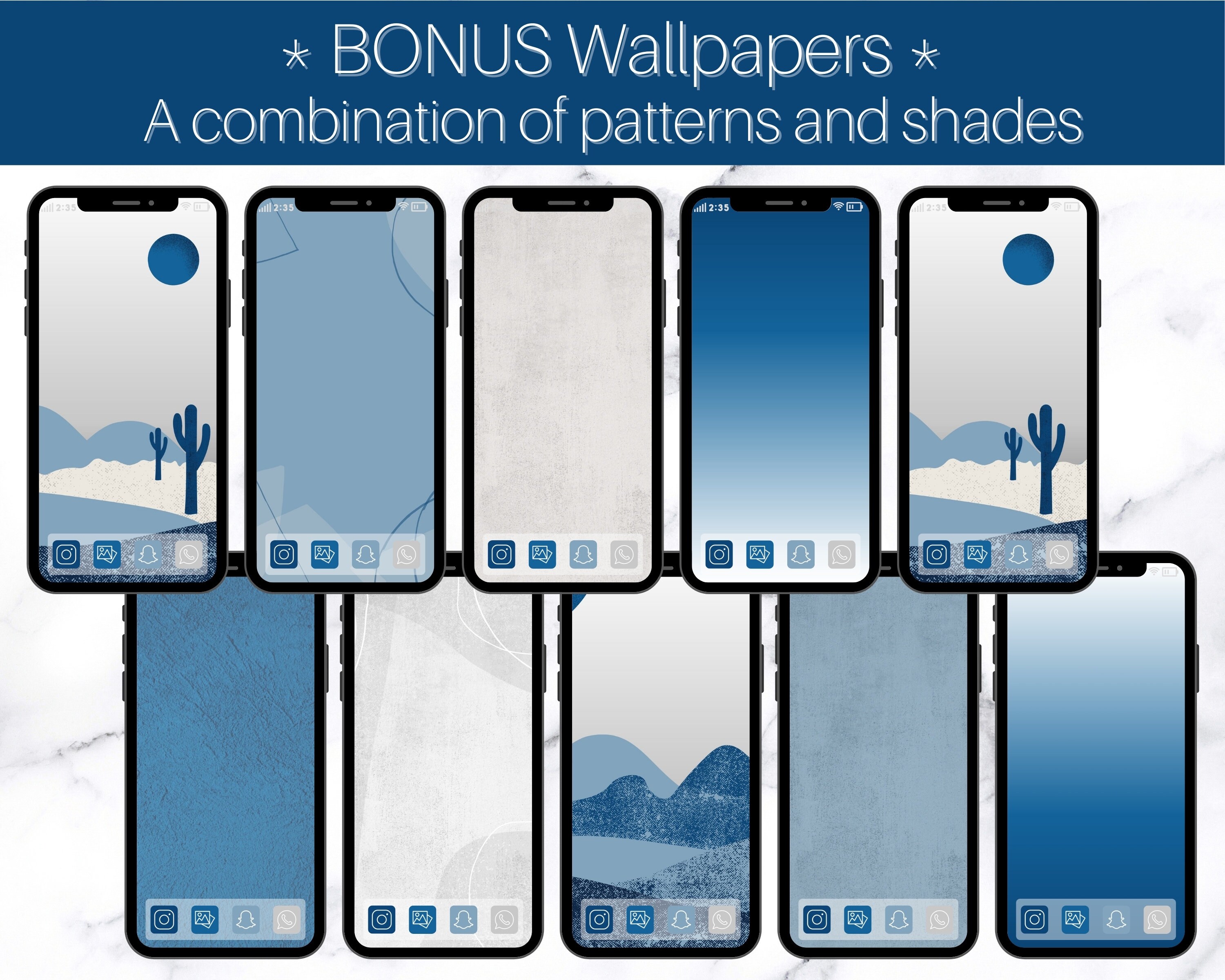 App Icons BLUE iOS 14 App Icon Bundle Navy Blue Gray 850 Etsy