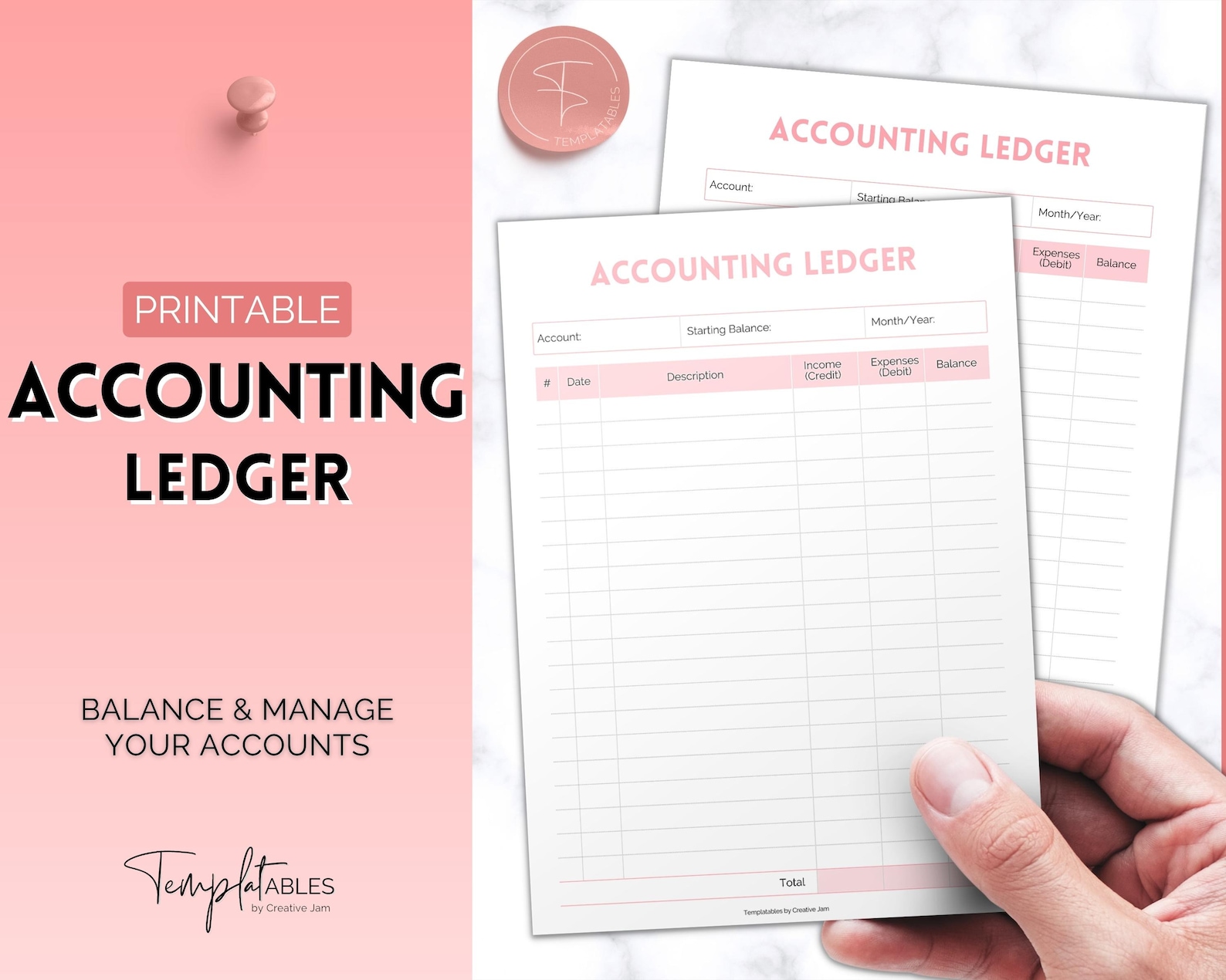 Printable Rental Bookkeeping Printable Accounting Ledger, Business Ledger Book, Accounting Template ...