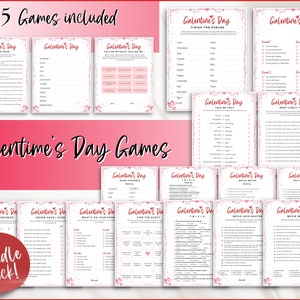 GALENTINES Games Bundle, 15 Printable Games for Galentines Day, Galentines Party Game, Bingo, Trivia, Valentines Day Party Game, Girls Night