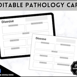 Nursing Patho Disease Template, Pathophysiology, Nurse Study Guide, Nursing School Student, Med Surg Brain Sheet, Disease Overview Printable