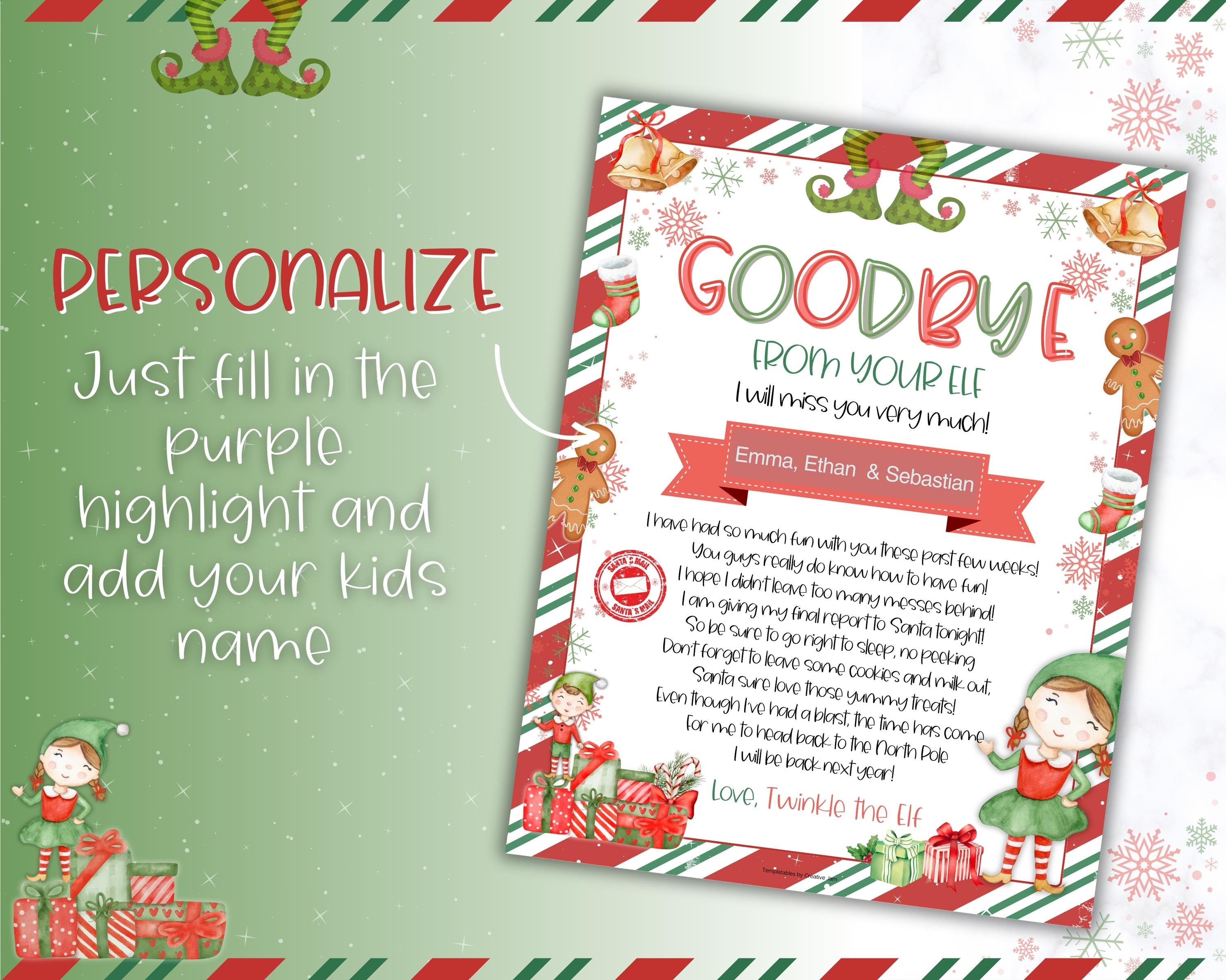 EDITABLE Elf Letters, Elf Arrival & Goodbye Letter BUNDLE, Elf Welcome ...