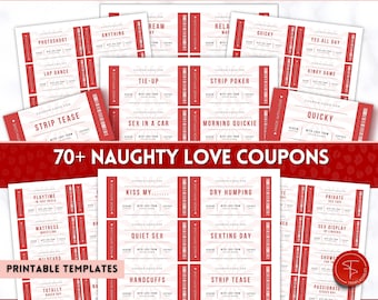 Sex Coupons, 70+ Naughty Coupon Book, Sexy Coupons Coupon Book,  Kinky Valentines Gift for him or her, Adult Love Coupon Book, Anniversary