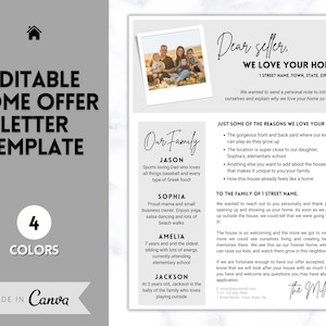 ¡Plantilla de carta de oferta para el hogar! Carta EDITABLE al Vendedor, Carta de Oferta del Comprador, Marketing Inmobiliario, Agente Inmobiliario, Casa Nueva, Mudanza, Alquiler