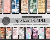 13,000+ App icons | ULTIMATE iOS icon bundle | 17 icon themes | iPhone Aesthetic | Widgets, iOS 14 iOS 15 iOS 16 soft neutral blue boho pink