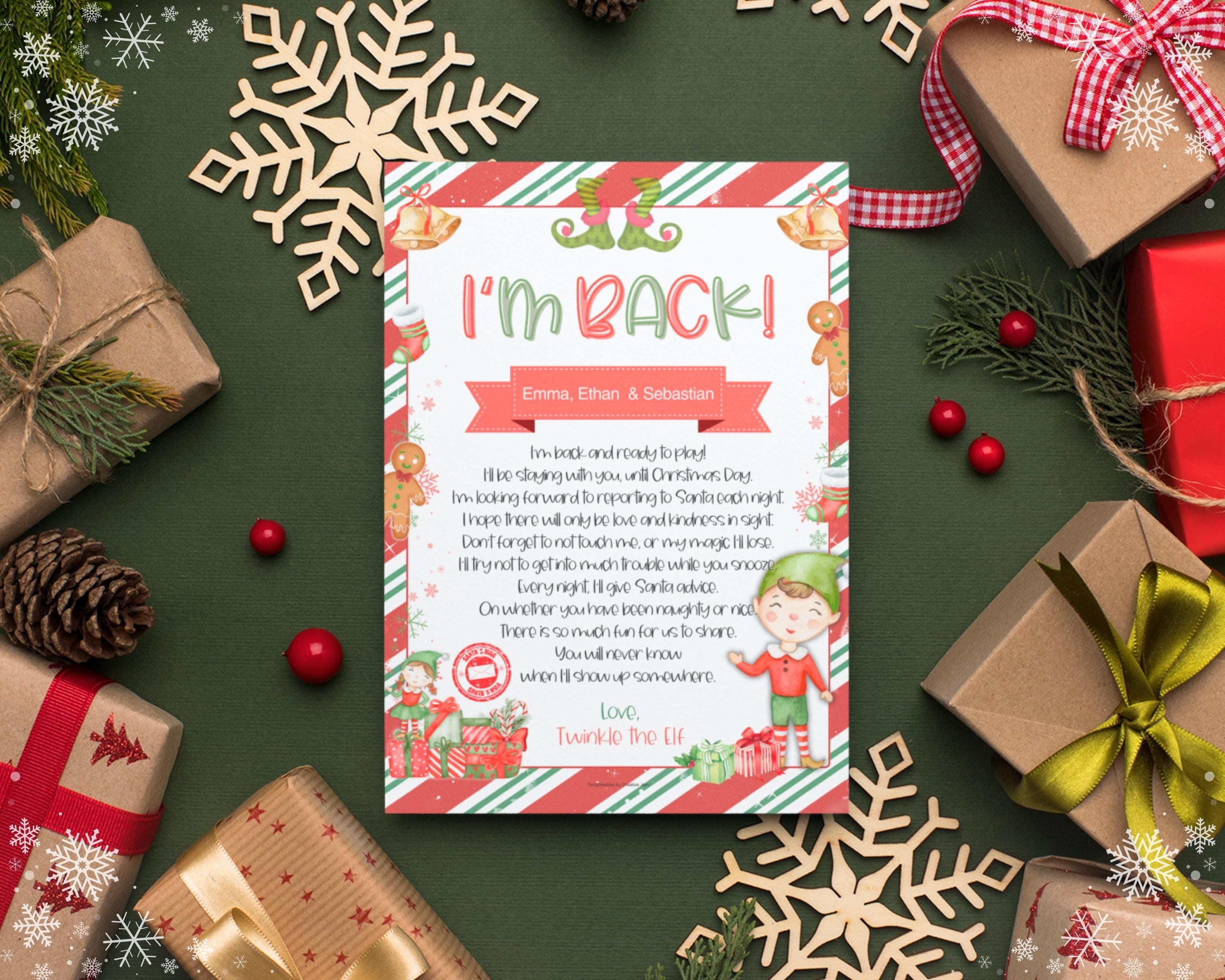 EDITABLE Elf Letters, Elf Arrival & Goodbye Letter BUNDLE, Elf Welcome ...