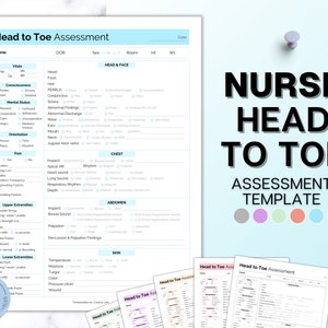 Head to Toe Assessment Sheet, Head-to-toe Assessment Guide, Nursing ...
