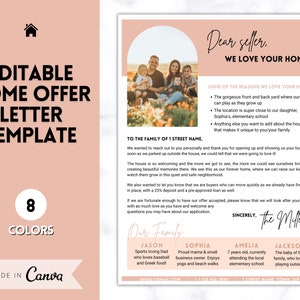 ¡Plantilla de carta de oferta para el hogar! Carta EDITABLE al Vendedor, Carta de Oferta del Comprador, Marketing Inmobiliario, Agente Inmobiliario, Casa Nueva, Mudanza, Alquiler