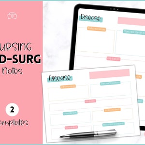 Med Surg Disease Template, Nursing Patho Pathophysiology, Nurse Study Guide, Nursing School Student, Brain Sheet, Disease Overview Printable