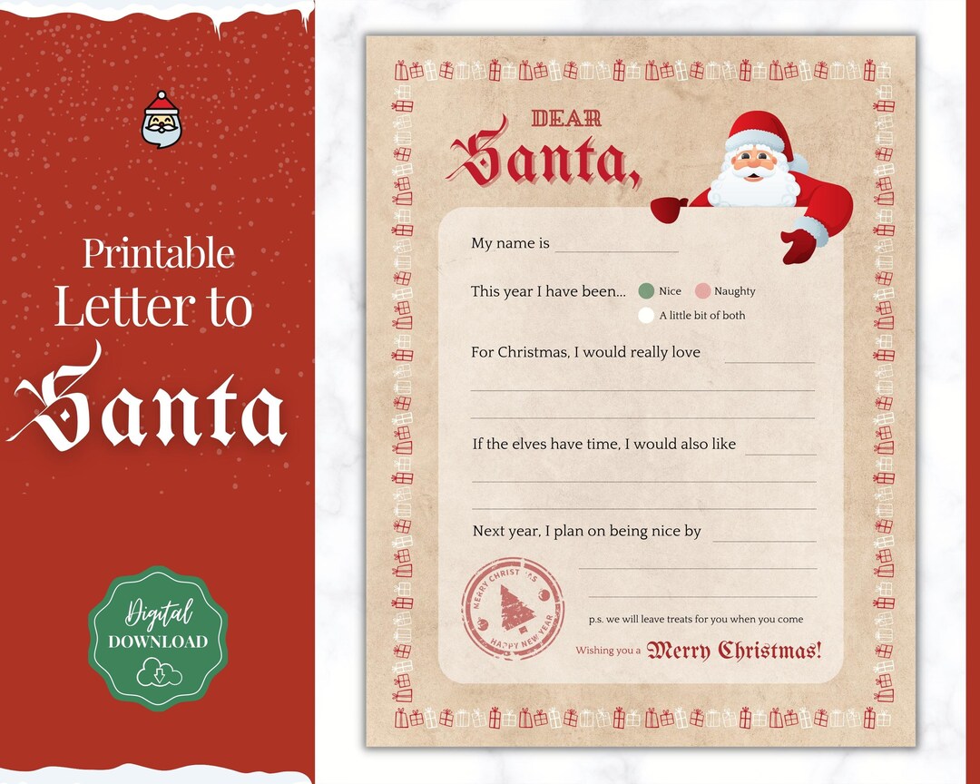 Father Christmas Letter Template Free Download