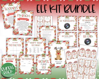 2023 Elf Kit BUNDLE, Christmas Elf Letter Kit, Elf Welcome Letter, Elf Warning, Elf Arrival, Elf Notes, Elf Games, Elf Printable Kit